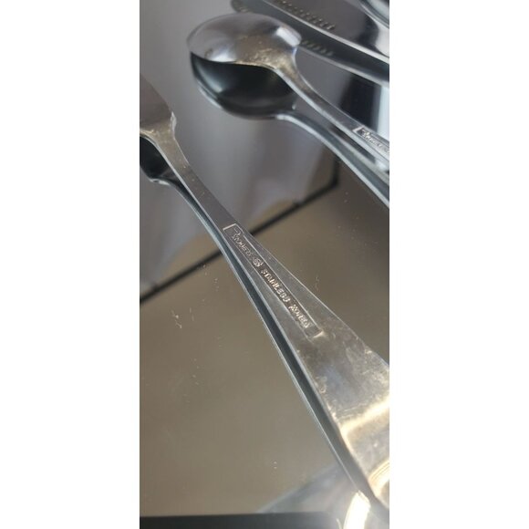 Rogers Co Stainless Korea Butter Table Spoons & Knives Silverware Flatware 4pcs - Picture 7 of 9